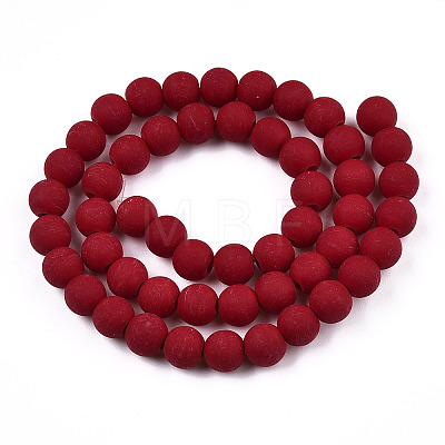 Opaque Glass Beads Strands GLAA-T032-P8mm-MD05-1