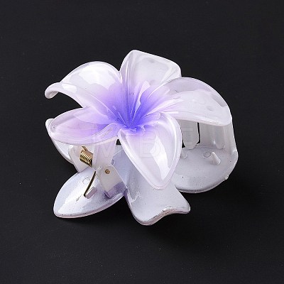 Plastic Claw Hair Clips X-OHAR-P020-08D-1