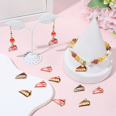 30Pcs 3 Colors Printed Alloy Pendants ENAM-BM0001-25-1