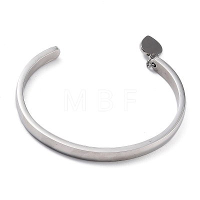 304 Stainless Steel Cuff Bangles STAS-C023-01-1