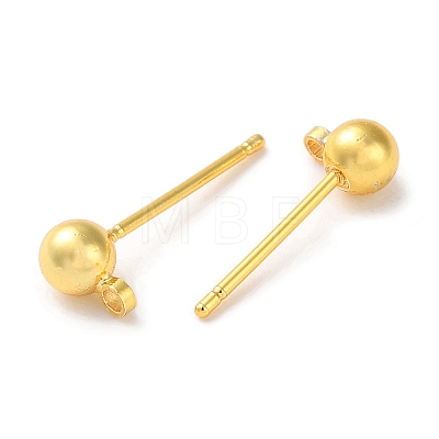 Rack Plating Brass Stud Earring Settings KK-F090-16G-02-1