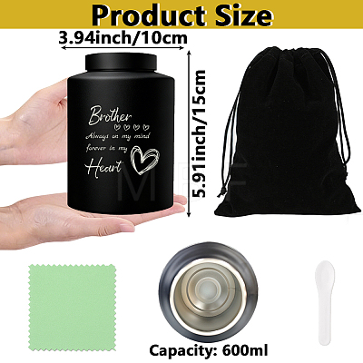 1Pc Column Stainless Steel Urn for Human Pet Ashes AJEW-PS0001-01C-1
