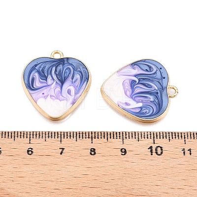 Rack Plating Alloy Enamel Pendants ENAM-N056-366KCG-05-1