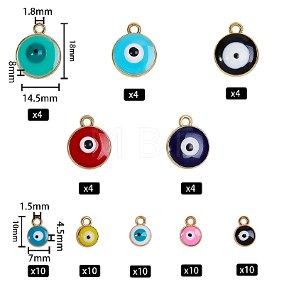 Light Gold Plated Alloy Charms sgENAM-SZ0001-37LG-1