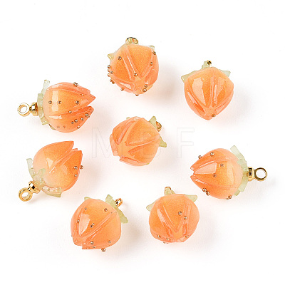 Handmade Epoxy Resin Flower Pendants X-KY-S163-103E-1