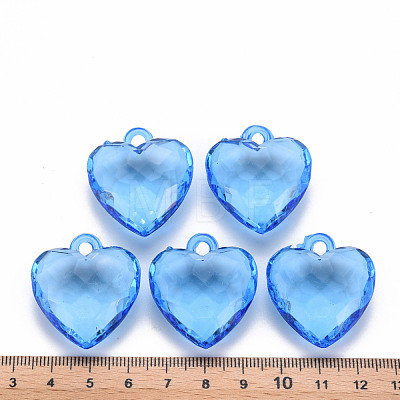 Transparent Acrylic Pendants TACR-T024-03B-940-1