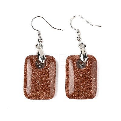 Natural & Synthetic Mixed Stone Dangle Earrings EJEW-F343-E-1