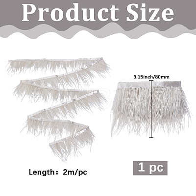 2M Fashion Fibre Imitation Ostrich Feather Trimming DIY-GF0014-47B-1