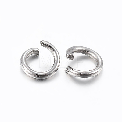 Tarnish Resistant 304 Stainless Steel Open Jump Rings STAS-H437-9x0.8mm-1