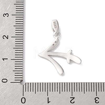 925 Sterling Silver Micro Pave Clear Cubic Zirconia Pendants STER-H117-01P-09-1
