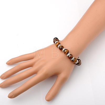 Gemstone Stretch Bracelets BJEW-JB01533-1