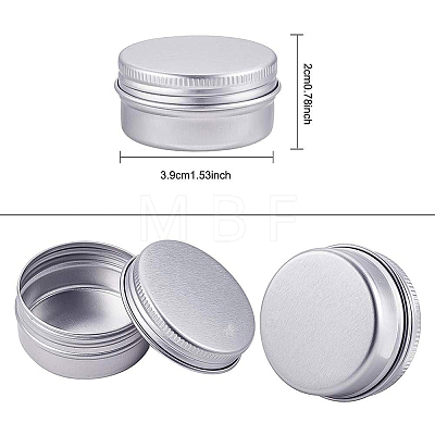 BENECREAT Round Aluminium Tin Cans CON-BC0004-83-1