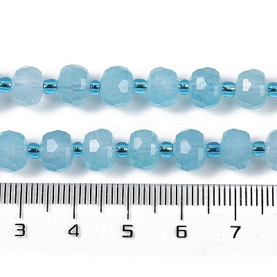 Natural Dyed White Jade Beads Strands G-H057-A22-14-1