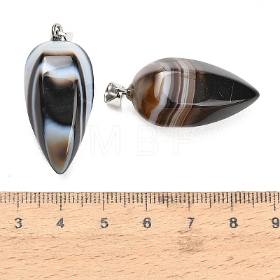 Natural Banded Agate Pendants GG-K002-16D-1