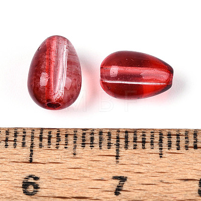 Baking Paint Transparent Glass Beads DGLA-N014-10B-1