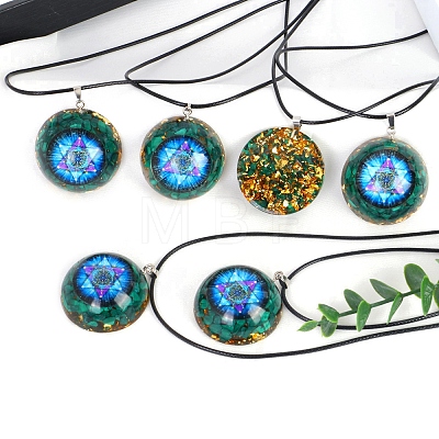 Resin Pendant Necklaces PW-WGFEBCC-01-1