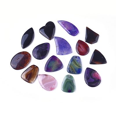 Natural Agate Pendants G-G790-01-1