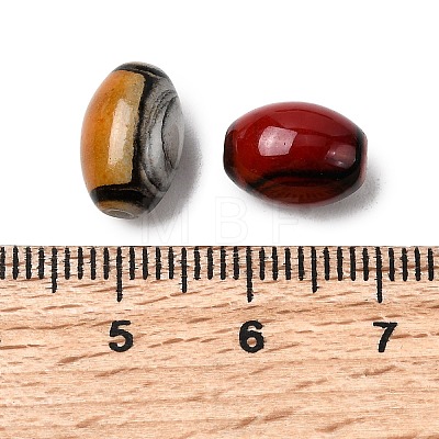 30Pcs Opaque Glass Beads EGLA-L047-10-1