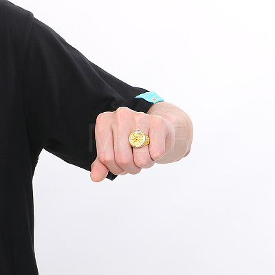 Hip-hop Style 304 Stainless Steel Finger Rings for Men FS-WG74A00-20-1