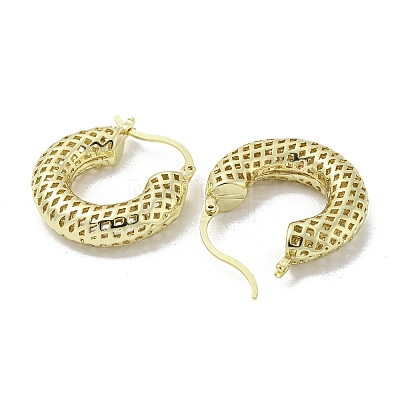 Hollow Ring Rack Plating Brass Hoop Earrings EJEW-Z035-08G-1