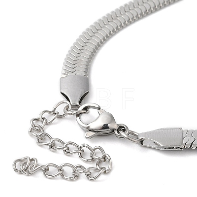 304 Stainless Steel Herringbone Chain Bracelet for Men Women BJEW-Q998-02P-1