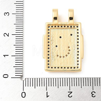 Brass Micro Pave Cubic Zirconia Pendants KK-U053-20G-03-1