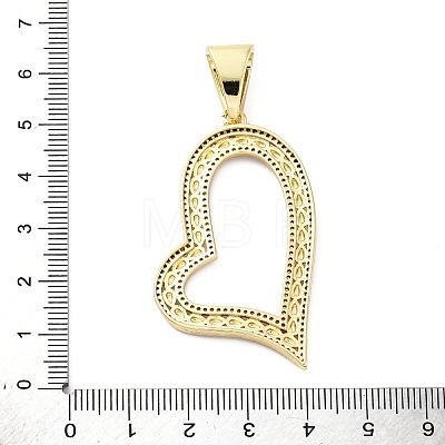 Brass Micro Pave Clear Cubic Zirconia Pendants KK-S510-31G-02-1