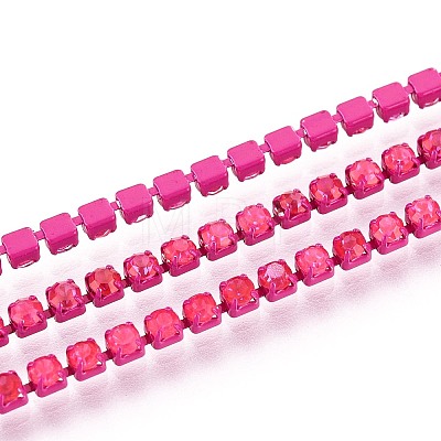 Iron Rhinestone Cup Chains CH-T006-05B-19-1