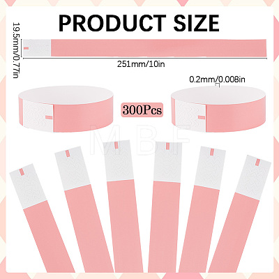 300Pcs Synthetic Paper Polypropylene Disposable Wristbands BJEW-SP0001-09J-1