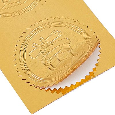 Self Adhesive Gold Foil Embossed Stickers DIY-WH0163-70M-1