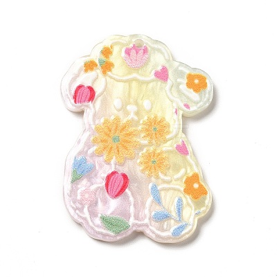 Printed Opaque Acrylic Pendants SACR-G031-01D-1