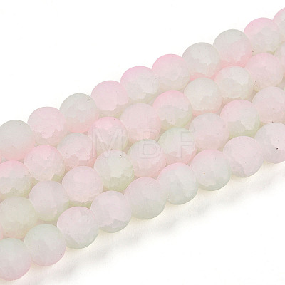 Crackle Glass Beads Strands GLAA-N009-8mm-01-1