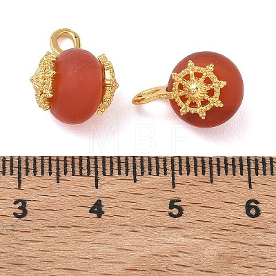 Frosted Natural Carnelian(Dyed & Heated) Pendants GG-D002-14G-02-1