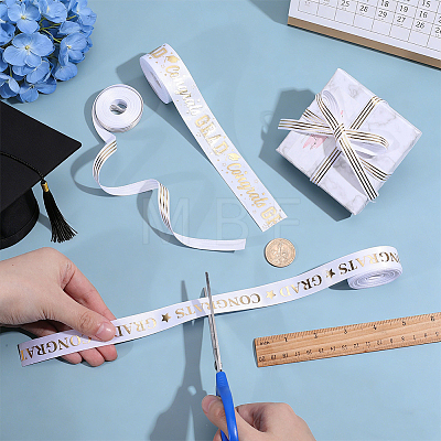 3Rolls 3 Styles Graduation Season Polyester Ribbon OCOR-PH0036-82A-1