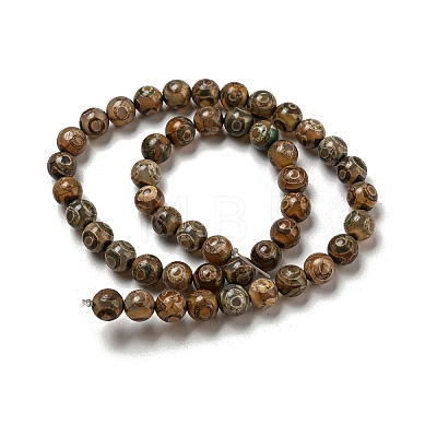 Tibetan Style dZi Beads Strands G-P526-D03-01-1