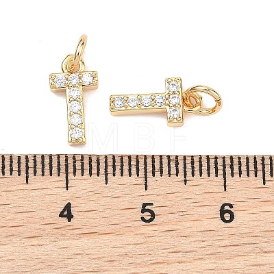 SHEGRACE Brass Micro Pave Clear Cubic Zirconia Pendants XGRQ29227-394G-T-1