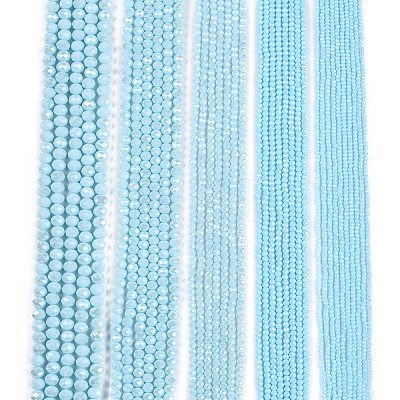 Electroplate Glass Beads Strands EGLA-A044-P6mm-A06-1