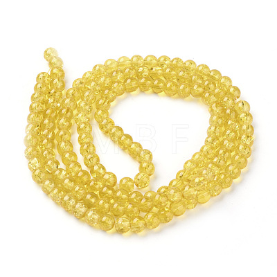 Spray Painted Crackle Glass Beads Strands CCG-Q001-6mm-10-1
