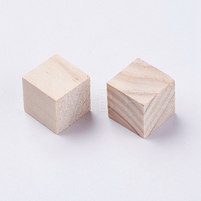 Undyed Wooden Cubes WOOD-F005-19-1