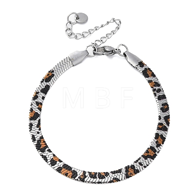 304 Stainless Steel Snake Chain Bracelets for Women BJEW-A034-03P-1