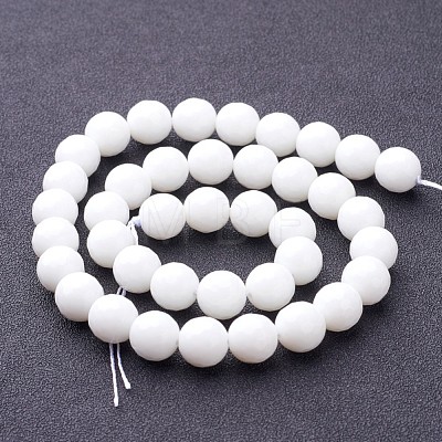 Synthetic White Agate Beads Strands X-G-D419-10mm-01-1