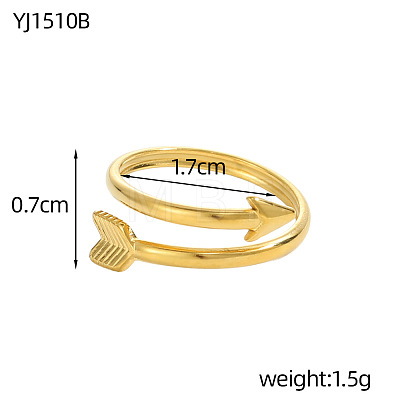 304 Stainless Steel Cuff Rings RJEW-OY001-05G-1