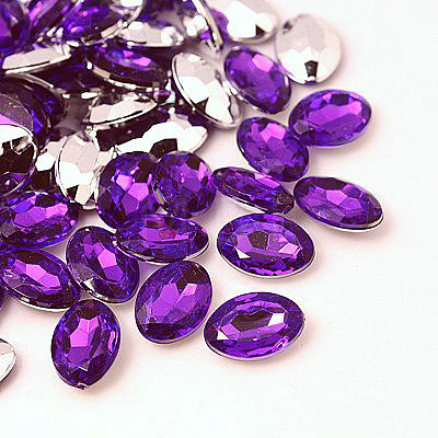 Imitation Taiwan Acrylic Rhinestone Cabochons GACR-A007-13x18mm-04-1