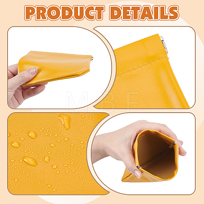 6Pcs 6 Colors Imitation Leather Shrapnel Change Purse ABAG-PB0001-04-1