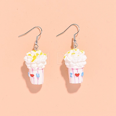 Resin Food Model Dangle Earrings PW-WG50B0B-01-1