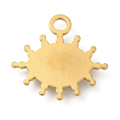 Real 18K Gold Plated 304 Stainless Steel Pendants STAS-A084-19G-02-1