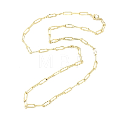 Brass Paperclip Chain Necklaces NJEW-A042-17G-03-1