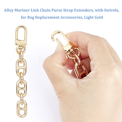 Unicraftale 2PCS Alloy Mariner Link Chain Purse Strap Extenders FIND-UN0002-12LG-1