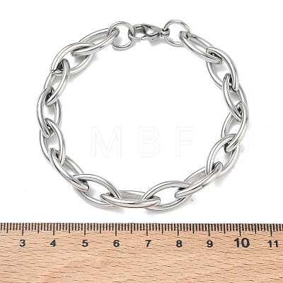 10MM 304 Stainless Steel Horse Eye Link Chain Bracelets SA-CBA2696-27P-1