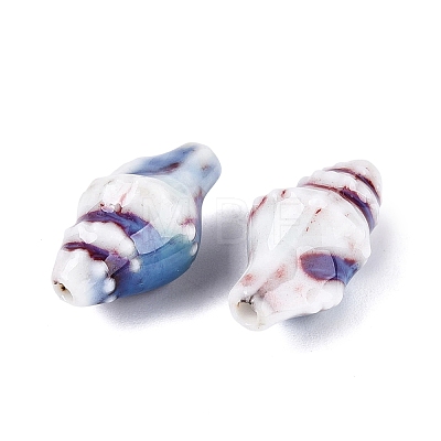 Vintage Handmade Porcelain Beads PORC-Q006-08I-1
